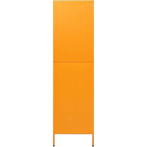 VidaXL Garderobna omara gorčično rumena 90x50x180 cm jeklo Slike