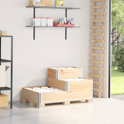 vidaXL Paletni okvir 3-nadstropni 120x80 cm trdna borovina Cene