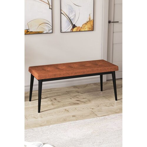 Hanah home klupa Pera, 105 cm, terakota / crna Slike