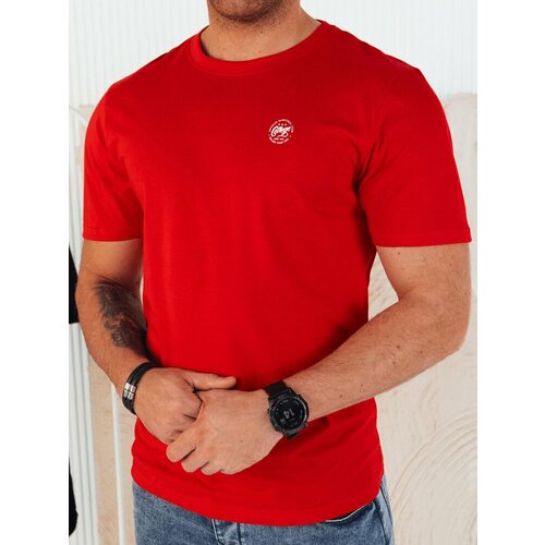 DStreet Men's red T-shirt with print Cene