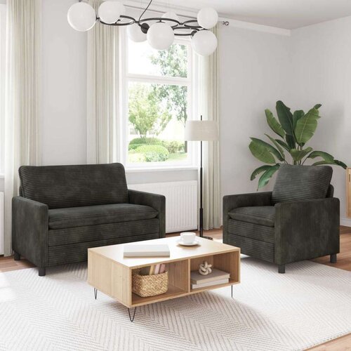  Set sofe 2 pcs Antracit Poliester Cene