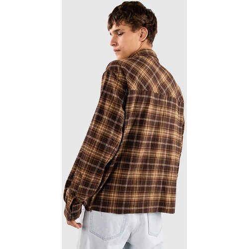 Ninth Hall Rhinestone Boxy Flannel Shirt brown Slike