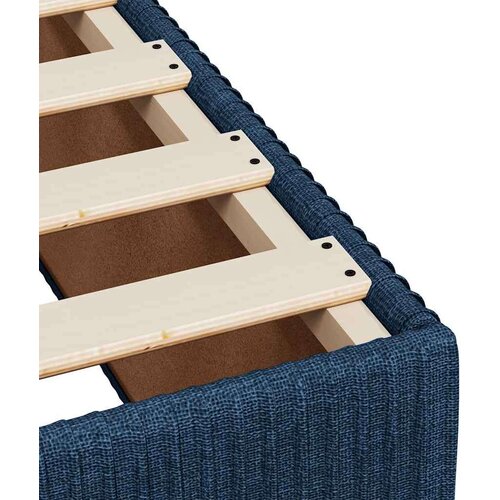 VidaXL Krevet s oprugama i madracem plavi 160x200 cm od tkanine Slike