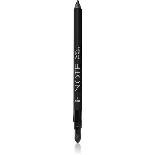 Note Cosmetique Smokey Eye Pencil vodoodporni svinčnik za oči 01 Black 1,2 g