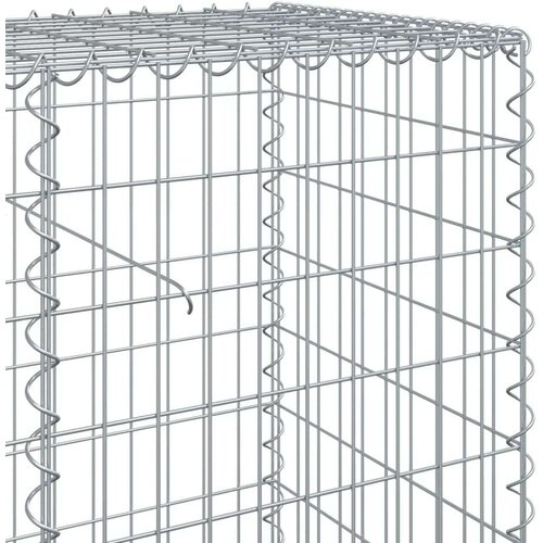 VidaXL Gabionska ko&amp;scaron;ara s poklopcem 200x50x100 cm pocinčano željezo Slike