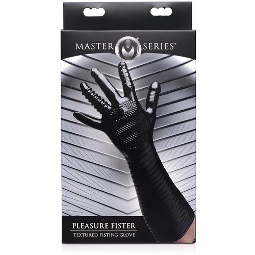 XR Brands Pleasure Fister - teksturirane rokavice za fisting (črne) Cene