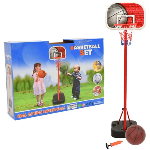 vidaXL Prenosni košarkarski komplet nastavljiv 138,5-166 cm