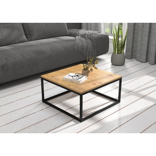 ADRK Moderna kavna mizica BELTEN 65x65 cm - �RNA-HRAST Cene