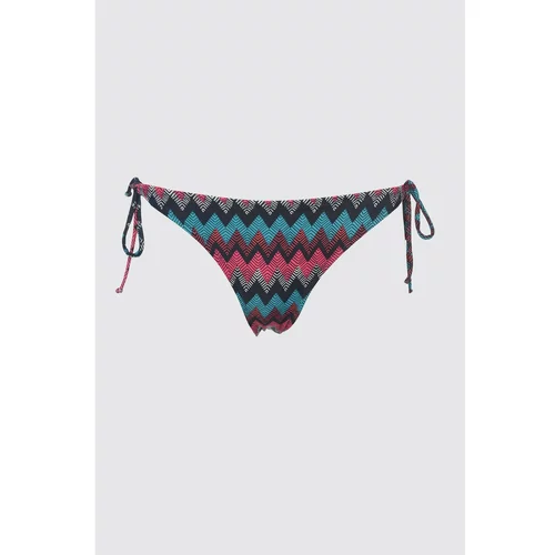 Trendyol Striped Bright Lace Low Waist Bikini bottom