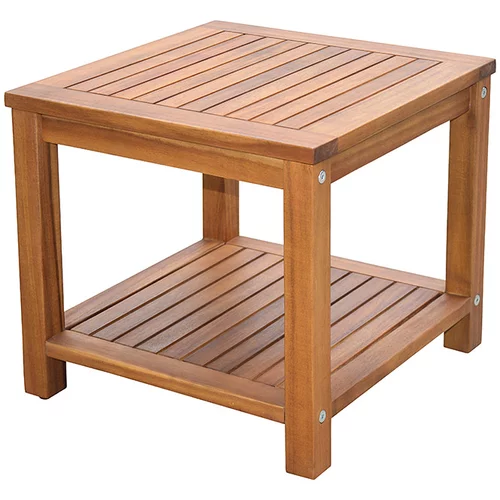 SUNFUN diana vrtni drveni stolić (44,5 x 44,5 x 40,5 cm, akacija, prirodno smeđe boje)