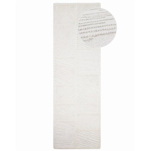 Flair Rugs Bel ročno tkan tekač iz me&scaron;anice volne 80x230 cm Sculptured Blocks &ndash; Cene