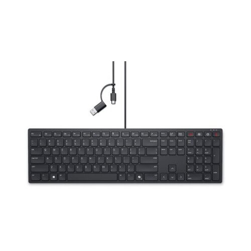 Dell KB525C keyboard Office USB QWERTY US International Black Slike