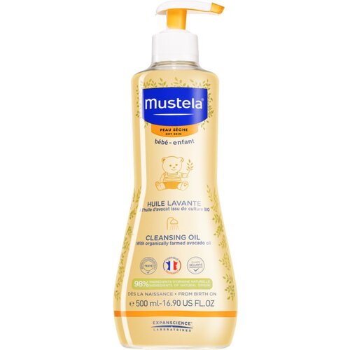 Mustela B&amp;eacute;b&amp;eacute; Dry Skin ulje za či&amp;scaron;ćenje za djecu od rođenja 500 ml Slike