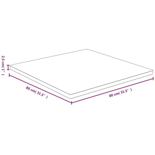 vidaXL Stolna ploča 80 x 80 x 2 5 cm od bambusa Cene