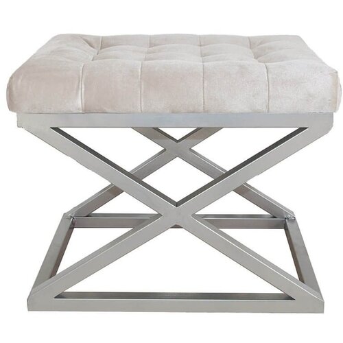 Atelier Del Sofa Capraz - Silver, Dark White Dark WhiteSilver Pouffe Cijene