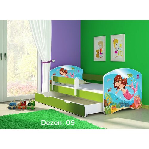 ACMA dečiji krevet ii 140x70 f + dušek 6 cm GREEN9 Slike