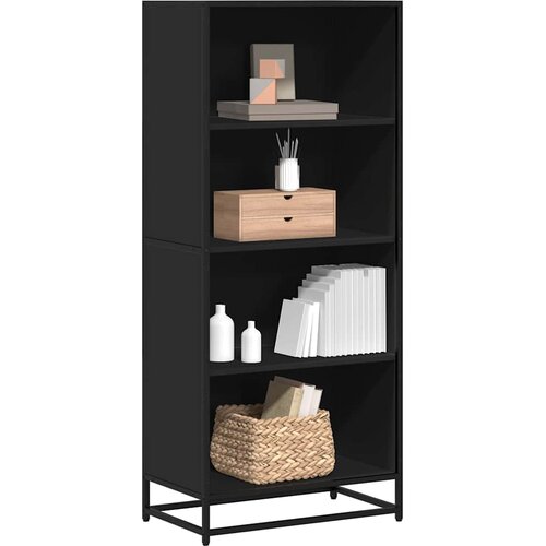  Polica za knjige crna 60x35x139 cm izrađeno drvo Cijene