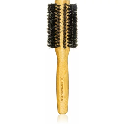 Olivia Garden Bamboo Touch okrogla krtača za lase s ščetinami divjega prašiča premer 30 mm