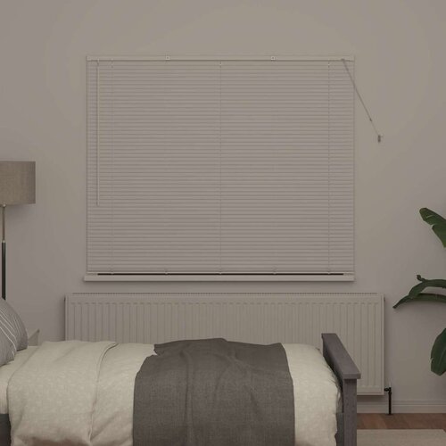 vidaXL Okenska roleta z zavesami Drugo Bela 160 x 175 cm Aluminij Cene