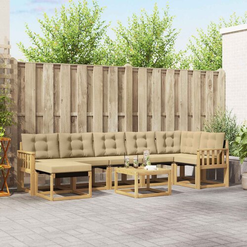  Set vanjskih sofa 8 kom. Bijela i bež Cijene