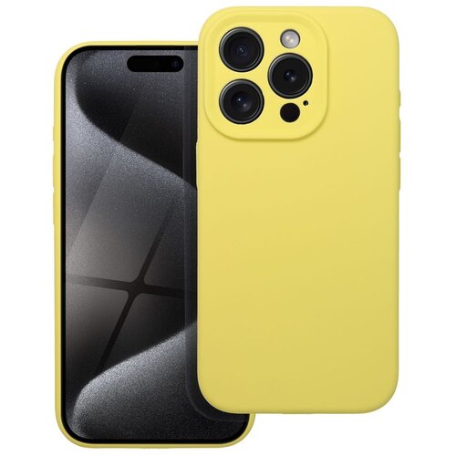  futrola silicone 2mm za iphone 15 pro (6.1) zuta Slike