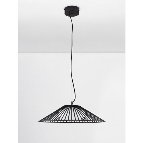 Nova Luce Mat crna metalna LED viseća svjetiljka sa staklenim sjenilom &amp;oslash; 50 cm Brume &amp;ndash; Slike