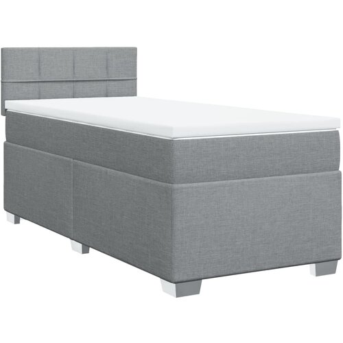 Maison Chic Box spring postelja - Vzmetna postelja z vzmetnico svetlo siva 90x190 cm blago SL3844, (21905634) Slike