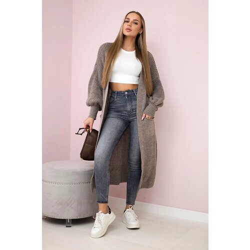 Kesi Włoski Włoski Sweater long cardigan fango Cene
