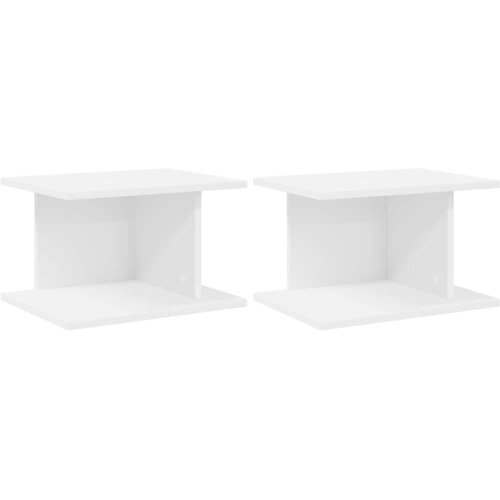  Noćni ormarić 2 pcs Bijelo 40 x 30 x 25 cm Konstruirano drvo Slike