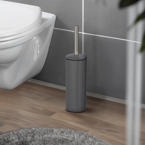 Wenko 24777100 - set za WC ALASSIO 9,3x39,2 cm, nerđajući čelik/siva Cene