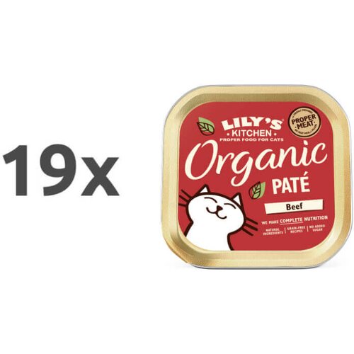 Lily&amp;#039;s Kitchen Organic Pat&amp;eacute; Adult - govedina, pi&amp;scaron;čanec in svinjina 19 x 85 g Slike