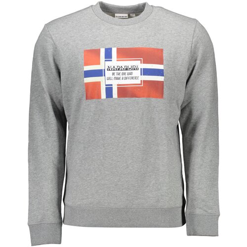 Napapijri SWEATSHIRT WITHOUT ZIP MAN GRAY Slike