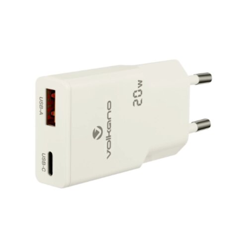  Kućni punjač Volkano Mighty Series VK-8063-WT GaN 20W USB-A + USN-C Cene