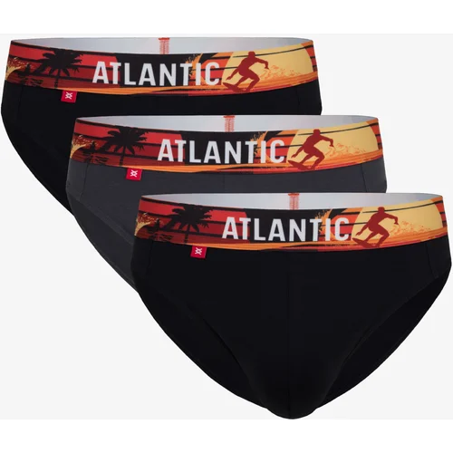 Atlantic Men's sports briefs 3Pack - black/gray/black