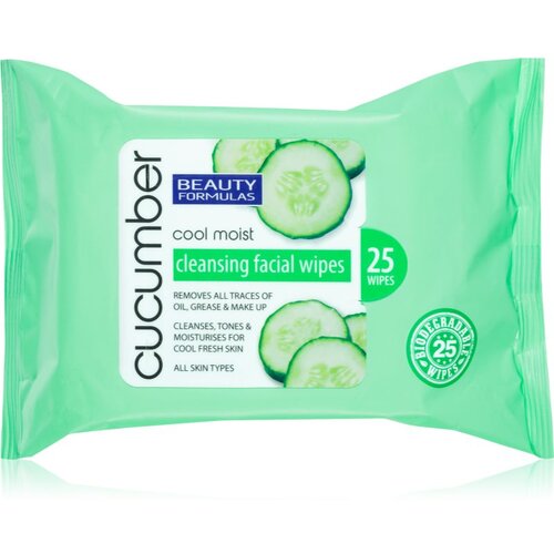 Beauty Formulas Cucumber čistilni robčki z izvlečki kumarice 25 kos Cene