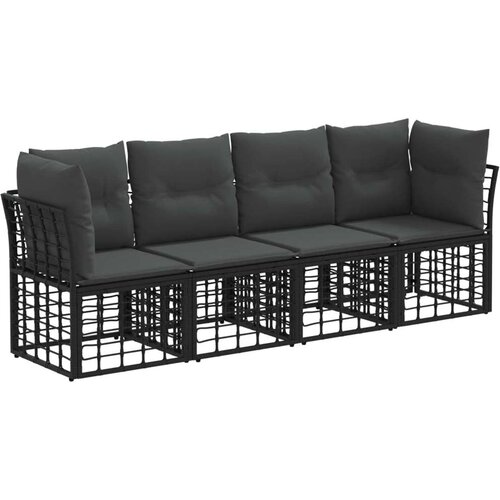  Set vanjskih sofa Crna Poliester - Crna bez stola Cijene