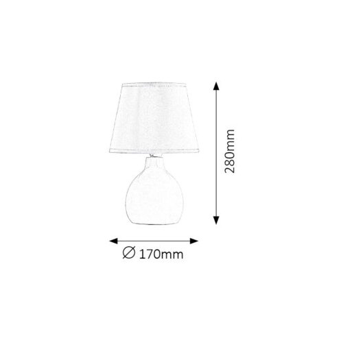 Rabalux ingrid keramička stona lampa E14 1x40W krem Cene