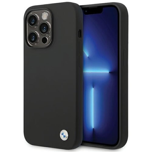 BMW BMHCP15XSILBK IPHONE 15 PRO MAX 6.7 CZARNY/BLACK SILICONE METAL LOGO, (21970970) Cene