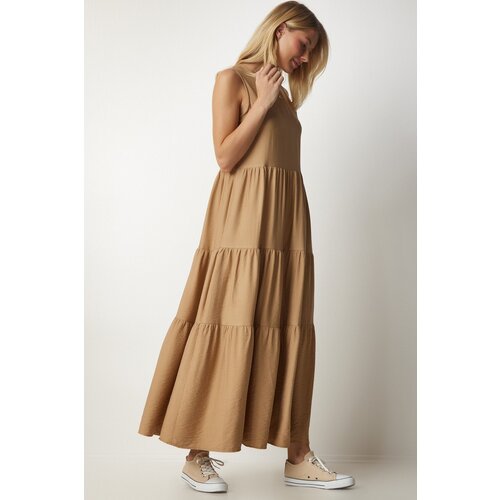  Women&amp;#039;s Biscuit Ruffle Sleeveless Knitted Dress Slike