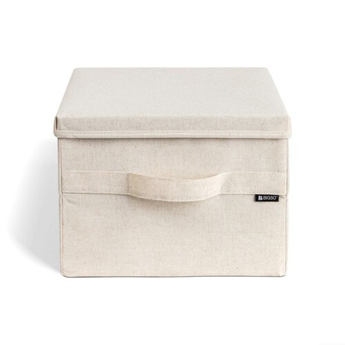 Bigso Bež tekstilna kutija za pohranu s poklopcem 31x41x22 cm Soft Storage Medium &ndash; Cijene
