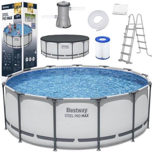 Bestway bazen s okvirom 396x122cm 7u1 pokrov s pumpnim ljestvama 5618W Cijene