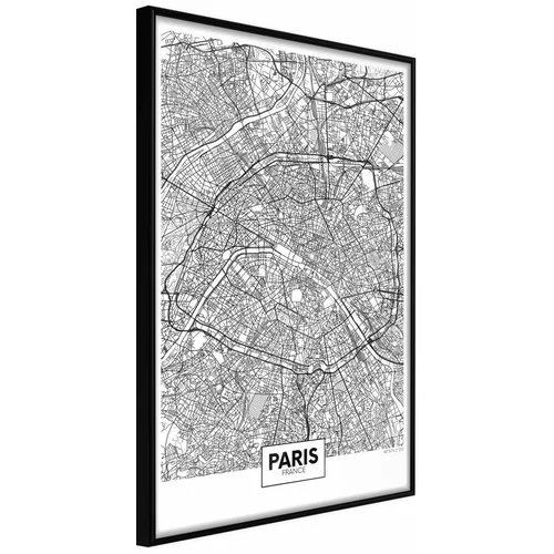  Poster - City Map: Paris 30x45