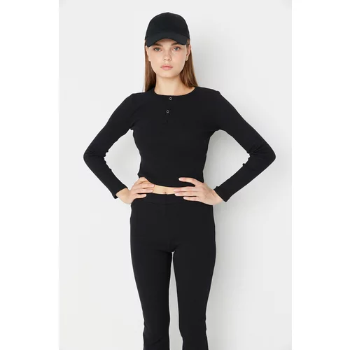 Trendyol Black Sports Knitted Bottom-Top Suit