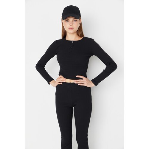 Trendyol Black Sports Knitted Bottom-Top Suit Slike