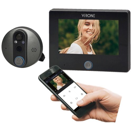 VIRONE Digitalna špijunka za ulazna vrata, Smart, 4.3", LCD, WiFi - DV-3 Cijene