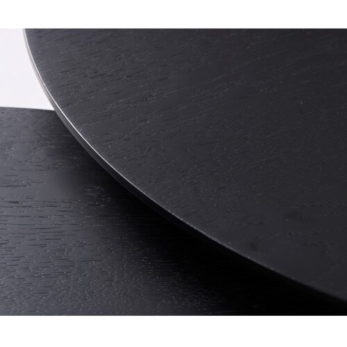 Unique Furniture črne okrogle mizice v kompletu 2 ks &amp;oslash; 88 cm adda &amp;ndash; Slike
