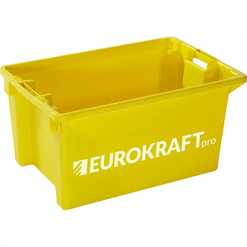 eurokraft pro Zasučni zaboj za zlaganje, prostornina 50 l, DE 3 kosi, rumena