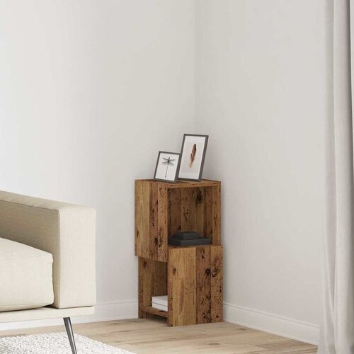  Kutni ormarić Staro drvo 25,5x25x55cm Konstruirano drvo Cene