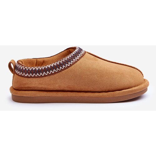 Kesi Women's Suede Slippers with fur Brown Polinna Cene