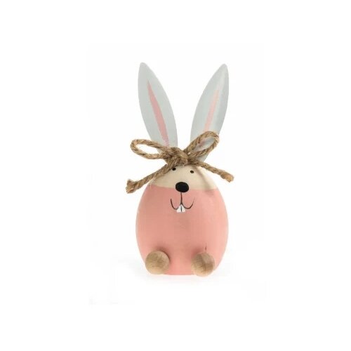 Festa eggy uskr&amp;scaron;nja dekoracija drvena jaje i zec roze 10.5cm ( 734032 ) Slike